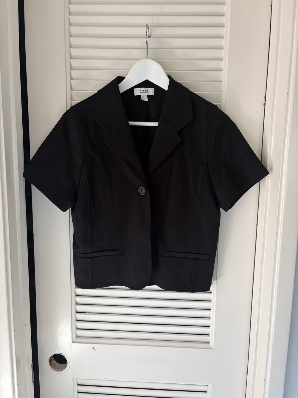 COS Black Short-Sleeve Tailored Blazer